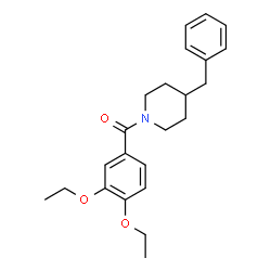 ChemSpider 2D Image | (4-Benzyl-1-piperidinyl)(3,4-diethoxyphenyl)methanone | C23H29NO3