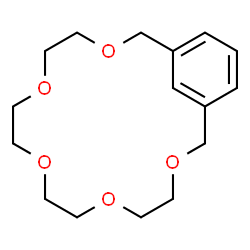 ChemSpider 2D Image | 3,6,9,12,15-Pentaoxabicyclo(15.3.1)henicosa-1(21),17,19-triene | C16H24O5