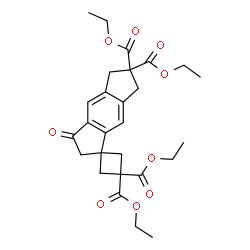 ChemSpider 2D Image | Tetraethyl 3'-oxo-2',3',5',7'-tetrahydro-3H,6'H-spiro[cyclobutane-1,1'-[s]indacene]-3,3,6',6'-tetracarboxylate | C27H32O9