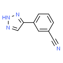 ChemSpider 2D Image | 3-(2H-1,2,3-Triazol-4-yl)benzonitrile | C9H6N4