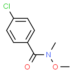 ChemSpider 2D Image | 4-Chloro-N-methoxy-N-methylbenzamide | C9H10ClNO2
