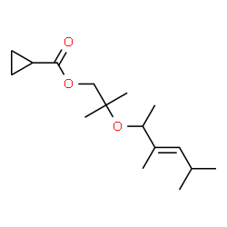 ChemSpider 2D Image | (E)-2-[(3,5-Dimethylhex-3-en-2-yl)oxy]-2-methylpropyl cyclopropanecarboxylate | C16H28O3