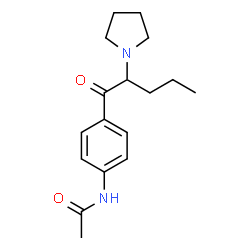 ChemSpider 2D Image | N-{4-[2-(1-Pyrrolidinyl)pentanoyl]phenyl}acetamide | C17H24N2O2