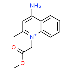 ChemSpider 2D Image | 4-Amino-1-(2-methoxy-2-oxoethyl)-2-methylquinolinium | C13H15N2O2