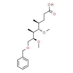ChemSpider 2D Image | (4S,5S,6S,7R)-8-(Benzyloxy)-5,7-dimethoxy-4,6-dimethyloctanoic acid | C19H30O5