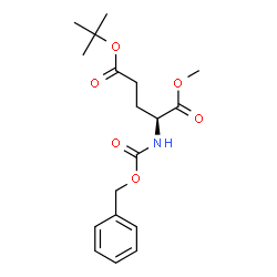 ChemSpider 2D Image | 1-Methyl 5-(2-methyl-2-propanyl) N-[(benzyloxy)carbonyl]-L-glutamate | C18H25NO6