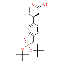 ChemSpider 2D Image | (3R)-3-[4-({Bis[(2-methyl-2-propanyl)oxy]phosphoryl}methyl)phenyl]-4-pentenoic acid | C20H31O5P