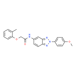 ChemSpider 2D Image | N-[2-(4-Methoxyphenyl)-2H-benzotriazol-5-yl]-2-(2-methylphenoxy)acetamide | C22H20N4O3
