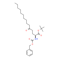 ChemSpider 2D Image | 2-Methyl-2-propanyl (2S)-2-{[(benzyloxy)carbonyl]amino}-5-oxopentadecanoate | C27H43NO5