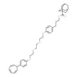 ChemSpider 2D Image | 3-{4-[2-(2-{2-[4-(2,4,6-Cycloheptatrien-1-yl)phenoxy]ethoxy}ethoxy)ethoxy]phenyl}propyl 1-adamantanecarboxylate | C39H48O6