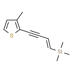ChemSpider 2D Image | Trimethyl[(1E)-4-(3-methyl-2-thienyl)-1-buten-3-yn-1-yl]silane | C12H16SSi