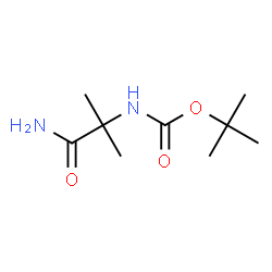ChemSpider 2D Image | tert-Butyl (1-amino-2-methyl-1-oxopropan-2-yl)carbamate | C9H18N2O3