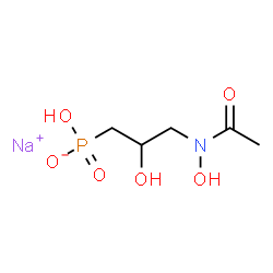 ChemSpider 2D Image | Sodium hydrogen {3-[acetyl(hydroxy)amino]-2-hydroxypropyl}phosphonate | C5H11NNaO6P