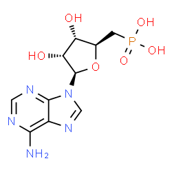 ChemSpider 2D Image | 5'-Deoxy-5'-phosphonoadenosine | C10H14N5O6P