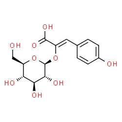 ChemSpider 2D Image | (2Z)-2-(beta-D-Glucopyranosyloxy)-3-(4-hydroxyphenyl)acrylic acid | C15H18O9