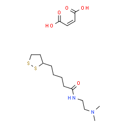 ChemSpider 2D Image | (+/-)-thioctamidoethyl dimethylamine maleate | C16H28N2O5S2