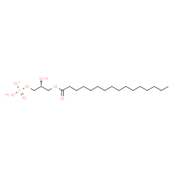 ChemSpider 2D Image | (2R)-2-Hydroxy-3-(palmitoyloxy)propyl hydrogen phosphate | C19H38O7P