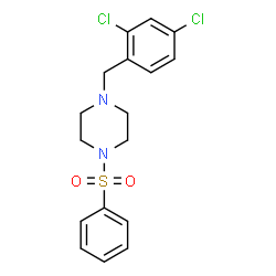 ChemSpider 2D Image | 1-(2,4-Dichlorobenzyl)-4-(phenylsulfonyl)piperazine | C17H18Cl2N2O2S