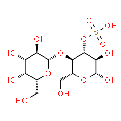 ChemSpider 2D Image | 4-O-beta-D-Galactopyranosyl-3-O-sulfo-beta-D-glucopyranose | C12H22O14S