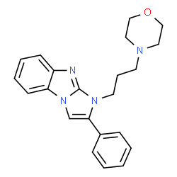 ChemSpider 2D Image | 1-[3-(4-Morpholinyl)propyl]-2-phenyl-1H-imidazo[1,2-a]benzimidazole | C22H24N4O
