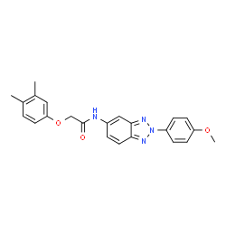 ChemSpider 2D Image | 2-(3,4-Dimethylphenoxy)-N-[2-(4-methoxyphenyl)-2H-benzotriazol-5-yl]acetamide | C23H22N4O3