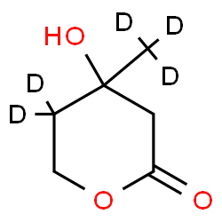 ChemSpider 2D Image | 4-Hydroxy-4-(~2~H_3_)methyl(5,5-~2~H_2_)tetrahydro-2H-pyran-2-one | C6H5D5O3