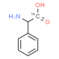 ChemSpider 2D Image | Amino(phenyl)(1-~14~C)acetic acid | C714CH9NO2