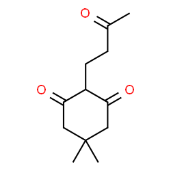 ChemSpider 2D Image | 5,5-Dimethyl-2-(3-oxobutyl)-1,3-cyclohexanedione | C12H18O3