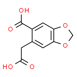 ChemSpider 2D Image | 6-(Carboxymethyl)-1,3-benzodioxole-5-carboxylic acid | C10H8O6
