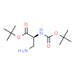 ChemSpider 2D Image | 2-Methyl-2-propanyl 3-amino-N-{[(2-methyl-2-propanyl)oxy]carbonyl}-L-alaninate | C12H24N2O4
