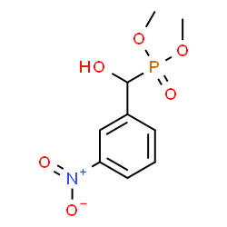 ChemSpider 2D Image | Dimethyl [hydroxy(3-nitrophenyl)methyl]phosphonate | C9H12NO6P