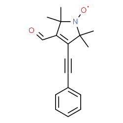 ChemSpider 2D Image | [3-Formyl-2,2,5,5-tetramethyl-4-(phenylethynyl)-2,5-dihydro-1H-pyrrol-1-yl]oxidanyl | C17H18NO2