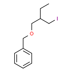 ChemSpider 2D Image | {[2-(Iodomethyl)butoxy]methyl}benzene | C12H17IO
