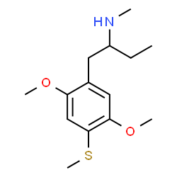 ChemSpider 2D Image | 1-[2,5-Dimethoxy-4-(methylsulfanyl)phenyl]-N-methyl-2-butanamine | C14H23NO2S