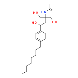 ChemSpider 2D Image | N-[1,4-Dihydroxy-2-(hydroxymethyl)-4-(4-octylphenyl)-2-butanyl]acetamide | C21H35NO4