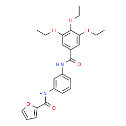ChemSpider 2D Image | N-{3-[(3,4,5-Triethoxybenzoyl)amino]phenyl}-2-furamide | C24H26N2O6