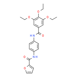 ChemSpider 2D Image | N-{4-[(3,4,5-Triethoxybenzoyl)amino]phenyl}-2-furamide | C24H26N2O6