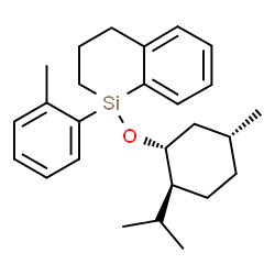 ChemSpider 2D Image | 1-{[(1R,2S,5R)-2-Isopropyl-5-methylcyclohexyl]oxy}-1-(2-methylphenyl)-1,2,3,4-tetrahydro-1-benzosiline | C26H36OSi