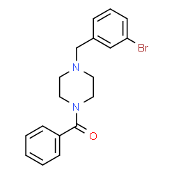 ChemSpider 2D Image | 1-BENZOYL-4-[(3-BROMOPHENYL)METHYL]PIPERAZINE | C18H19BrN2O