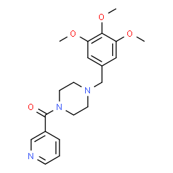 ChemSpider 2D Image | 3-Pyridinyl[4-(3,4,5-trimethoxybenzyl)-1-piperazinyl]methanone | C20H25N3O4