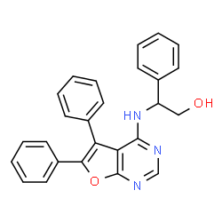 ChemSpider 2D Image | 2-[(5,6-Diphenylfuro[2,3-d]pyrimidin-4-yl)amino]-2-phenylethanol | C26H21N3O2