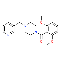 ChemSpider 2D Image | (2,6-Dimethoxyphenyl)[4-(3-pyridinylmethyl)-1-piperazinyl]methanone | C19H23N3O3