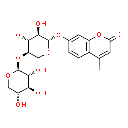 ChemSpider 2D Image | 4-Methyl-2-oxo-2H-chromen-7-yl 4-O-beta-D-xylopyranosyl-beta-D-xylopyranoside | C20H24O11