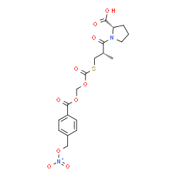 ChemSpider 2D Image | 1-[(2S)-2-Methyl-3-({[({4-[(nitrooxy)methyl]benzoyl}oxy)methoxy]carbonyl}sulfanyl)propanoyl]-L-proline | C19H22N2O10S