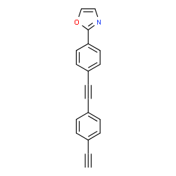 ChemSpider 2D Image | 2-{4-[(4-Ethynylphenyl)ethynyl]phenyl}-1,3-oxazole | C19H11NO