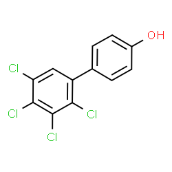 ChemSpider 2D Image | 2,3,4,5-tetrachloro-4'-biphenylol | C12H6Cl4O