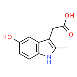 ChemSpider 2D Image | 5-Hydroxy-2-methyl-1H-indole-3-acetic acid | C11H11NO3