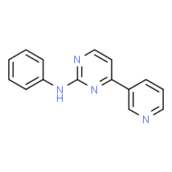 ChemSpider 2D Image | N-Phenyl-4-(3-pyridinyl)-2-pyrimidinamine | C15H12N4