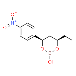 ChemSpider 2D Image | (4R,6R)-4-Ethyl-6-(4-nitrophenyl)-1,3,2-dioxaborinan-2-ol | C11H14BNO5