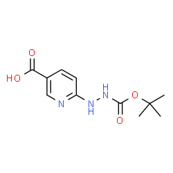 ChemSpider 2D Image | 6-[2-(tert-Butoxycarbonyl)hydrazino]nicotinic acid | C11H15N3O4